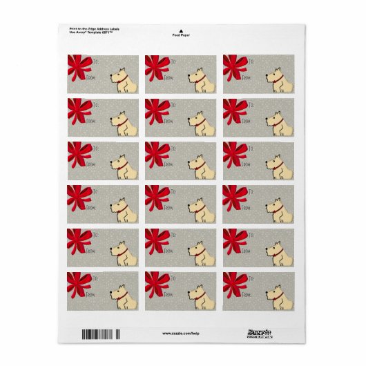 Fuzzy Wuzzy to-from cadeau Labels (Full Sheet)