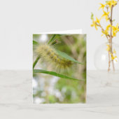 Fuzzy Yellow Caterpillar - Blank Wenskaart Kaart (Gele Bloem)
