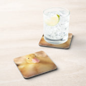 Fuzzy Yellow Duck Easter Baby Ducking Drankjes Onderzetter (Rechterzijde)