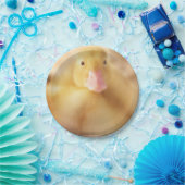 Fuzzy Yellow Duck Easter Baby Ducking Papieren Bordje (Feest)