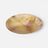Fuzzy Yellow Duck Easter Baby Ducking Papieren Bordje (Gekanteld)