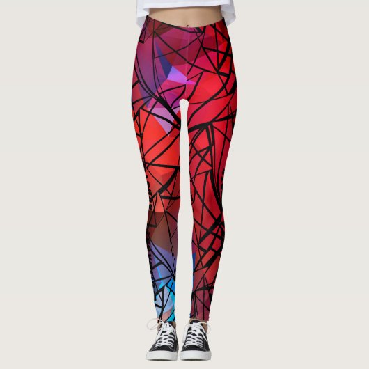 FuzzyFoxArt, veelhoek Leggings (Voorkant)