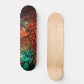 FuzzyFoxArt, veelhoek Persoonlijk Skateboard (Voorkant)