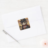 Fuzzypaws steampunk vierkante sticker (Envelop)