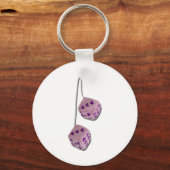 FuzzyPinkHeartDice073011 Sleutelhanger (Voorkant)