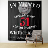 FV Mighty O Halibut Slayers Whittier Alaska Wandkleed (In situ)