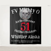 FV Mighty O Halibut Slayers Whittier Alaska Wandkleed (Voorkant)