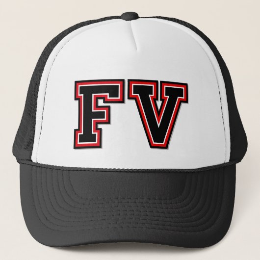 "FV"-monogram Trucker Pet (Voorkant)