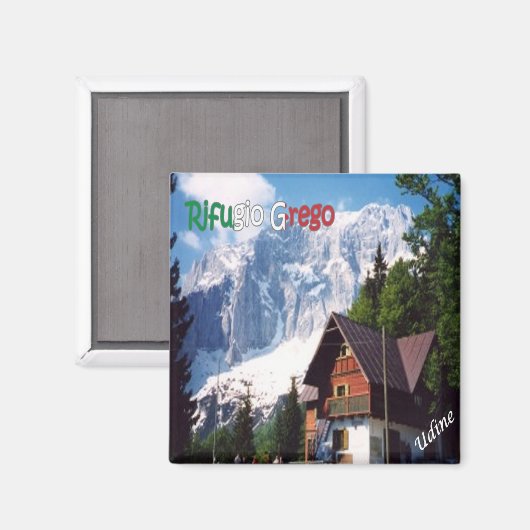 FVG020 UDINE, Shelter Grego, Italië, Koelkast Magneet (Voorkant / Achterkant)