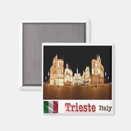 FVG024 TRIESTE, Piazza Unità d'Italia, Koelkast Magneet (Voorkant / Achterkant)