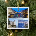 FVG026 TRIESTE, Mozaïek, Italië, Keramisch Ornament<br><div class="desc">Hier vindt u het souvenir van uw vakantie. (FVG026 TRIESTE, Mozaïek, Italië Keramisch Ornament). Verras vrienden en familieleden met de unieke souvenirs van uw geweldige reis. Probeer ons. #LeoPepeDesign - zee uitzicht, Triëst, Miramare Castle, Europa Italië Friuli Venezia Giulia, Leopepedesign, Reizen reis fototoerisme, cadeau souvenir gadget Keramisch Ornament, collage mozaïek...</div>