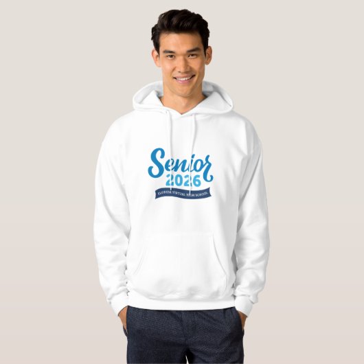 FVHS Senior 2026 Hoodie (wit) (Voorkant volledig)