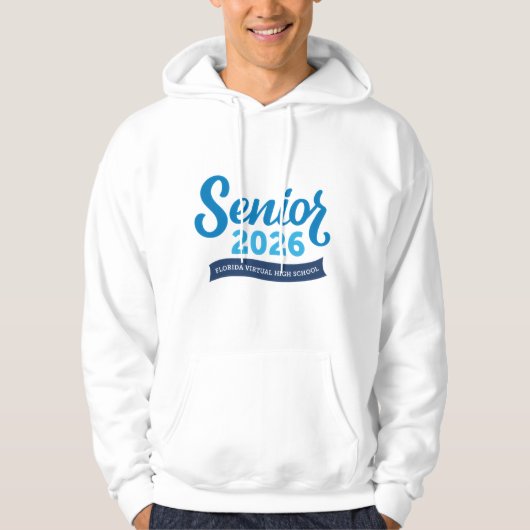 FVHS Senior 2026 Hoodie (wit) (Voorkant)