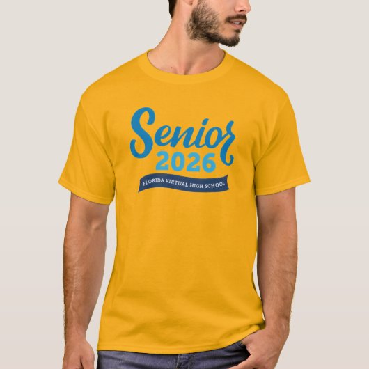 FVHS Senior 2026 T-shirt (goud) (Voorkant)