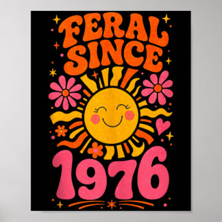 Fvibesl Sinds 1976 Retro Zon - Grappige 50e Verjaa Poster