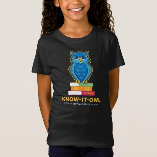 FVMS Know-It-All, Zwarte Jeugd T-shirt (Voorkant)