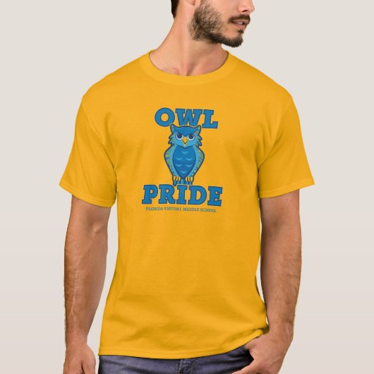 FVMS Owl Pride, Goud T-shirt (Voorkant)
