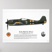FW 190 A-3 (Oskar Romm) Poster (Voorkant)