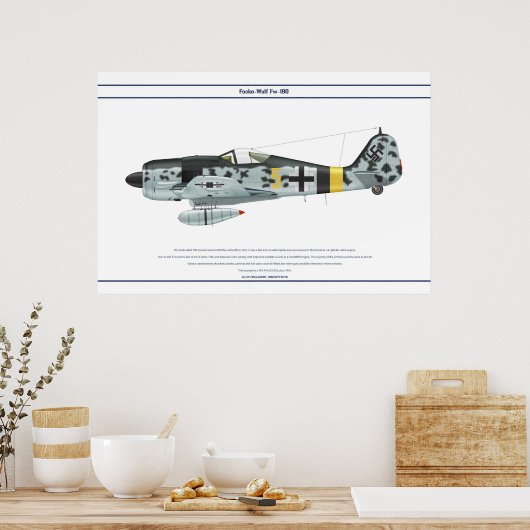 Fw-190 A-9 JG5 1 Poster (Keuken)