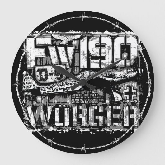 FW 190 D-9 Acryl wandklok (Voorkant)