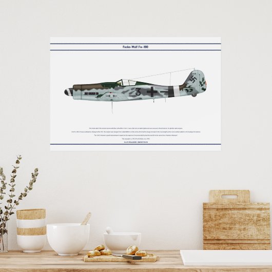 Fw-190 D-9 JG26 2 Poster (Keuken)