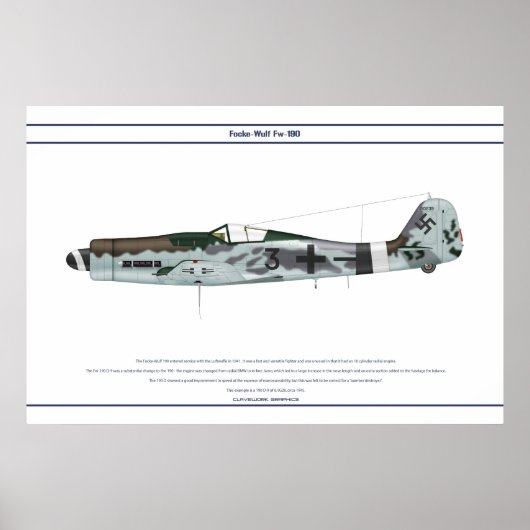 Fw-190 D-9 JG26 2 Poster (Voorkant)