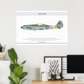 Fw-190 D-9 JG2 1 Poster (Thuiskantoor)