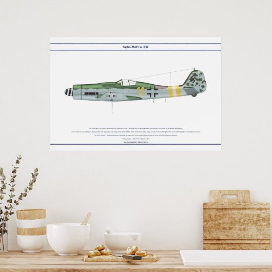 Fw-190 D-9 JG2 1 Poster (Keuken)