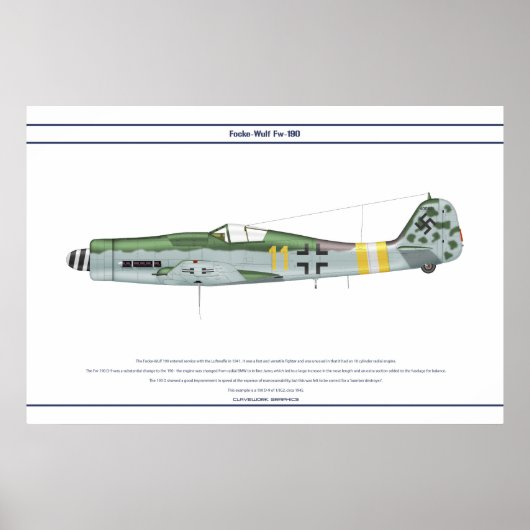 Fw-190 D-9 JG2 1 Poster (Voorkant)