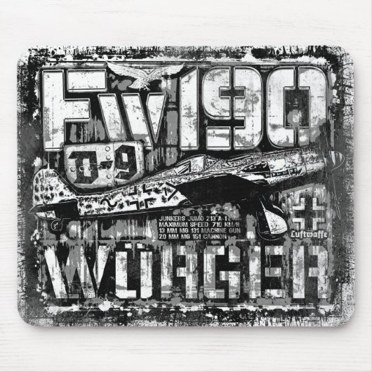 FW 190 D-9 Mousepad Muismat (Voorkant)