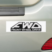 FWD voorwielaandrijving Bumpersticker (Op auto)