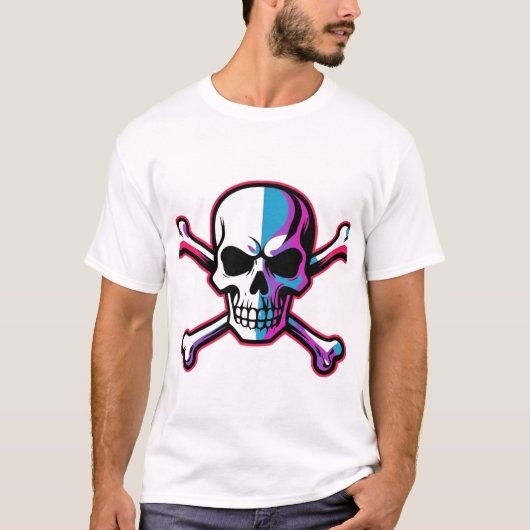 Fweashion Skull & Crossbones Rock Band Logo T-shir T-shirt (Voorkant)