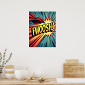 FWOOSH! Comic Style Pop Art Explosion Poster (Keuken)