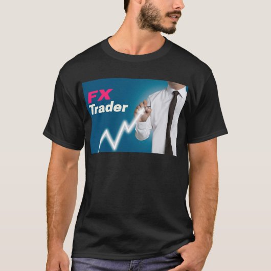 FX-handelaar trekt marktprijs op touchscreen T-shirt (Voorkant)