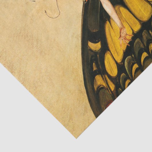 FX Leyendecker Butterfly Decoupage Art Decoto Tissuepapier (Detail)