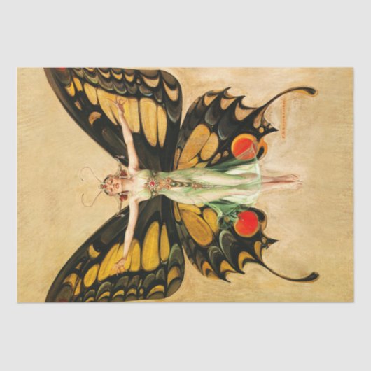 FX Leyendecker Butterfly Decoupage Art Decoto Tissuepapier (Voorkant)
