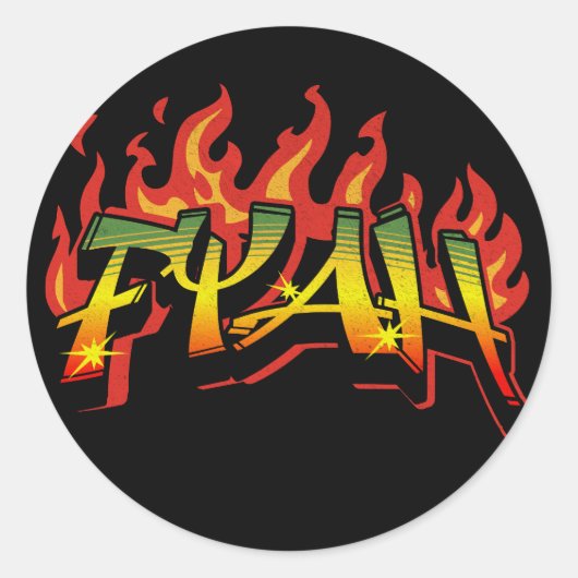 Fyah Sticker Rastafari (Voorkant)