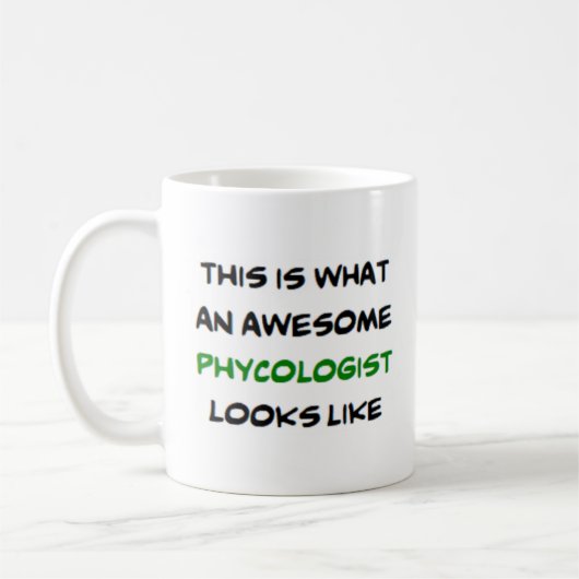 fycoloog, geweldige koffiemok (Links)