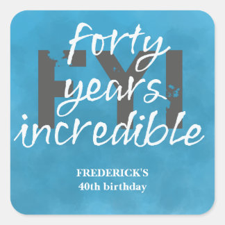 FYI 40ste verluierfeest viering Vierkante Sticker