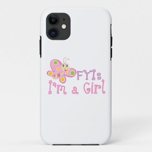 FYI: Een meisjesvlinder Case-Mate iPhone Case (Achterkant)