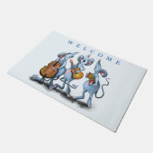 Fynny Deurmat met Muisband - Welkom (Schuin)