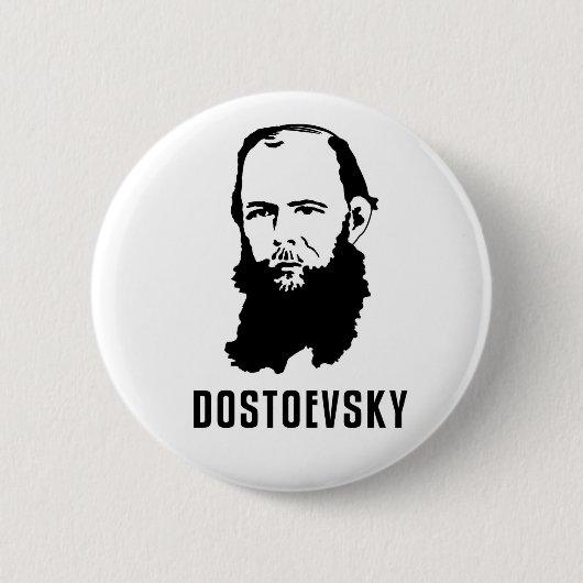 Fyodor Dosoevsky Ronde Button 5,7 Cm (Voorkant)