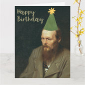 Fyodor Dostoevsky zegt gelukkige verjaardag! Kaart (Gele Bloem)