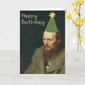 Fyodor Dostoevsky zegt Happy Birthday Kaart (Gele Bloem)