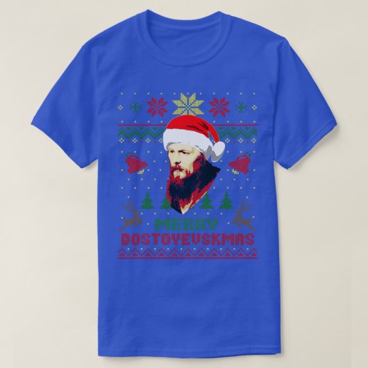 Fyodor Dostojevski Grappige Kerst 1 T-shirt (Design voorkant)
