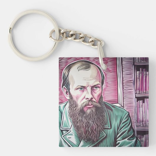 Fyodor Dostoyevsky existential quote Sleutelhanger (Voorkant)