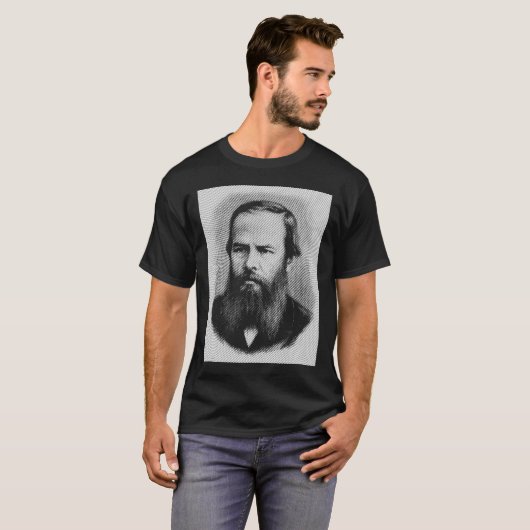 Fyodor Dostoyevsky, portret T-shirt (Voorkant volledig)