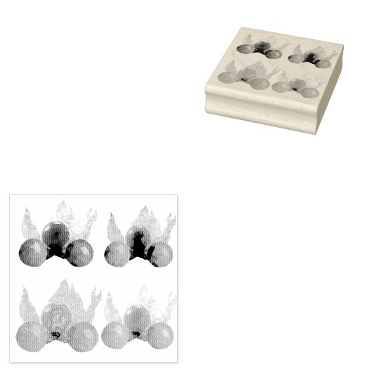 Fysalisaardbei Rubberstempel (Gestempeld)