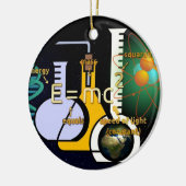 Fysica E=mc2 kleurrijk ontwerp Keramisch Ornament (Links)