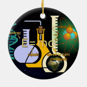 Fysica E=mc2 kleurrijk ontwerp Keramisch Ornament